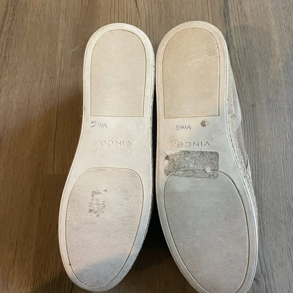 Vince Women's Wilden Suede Espadrille Tan Slip-on Sneaker Platform 9.5!
